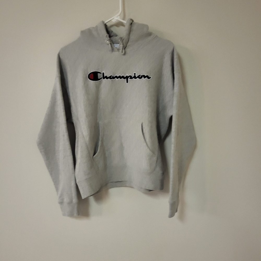 Champion Light Gray Reverse Weave Hoodie